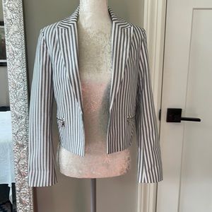 White & Blue striped blazer.